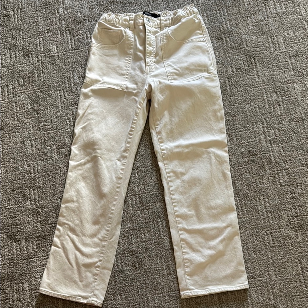 Hudson cream denim capris